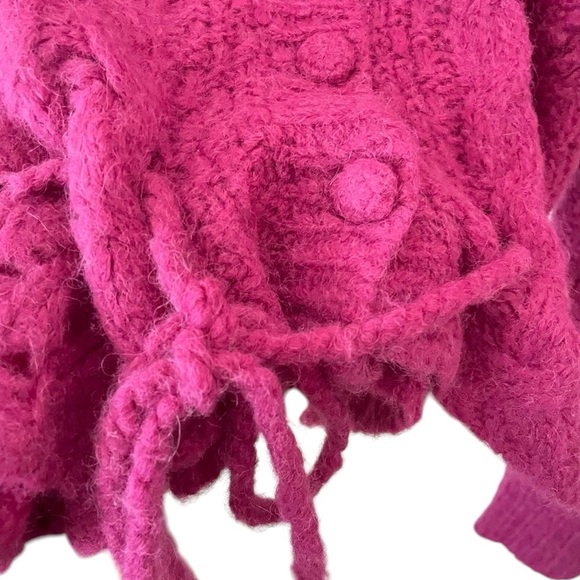 LoveShackFancy Pink Cable Knit Cardigan - Picture 13 of 14